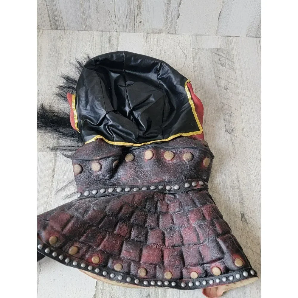 Mario chiodo studios 2004 devil mask rubber red face hair Halloween costume scar